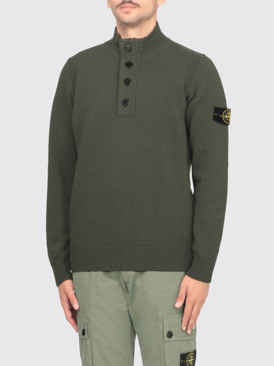 STONE ISLAND SWEATER: Sweater men Stone Island, Military - Img 1