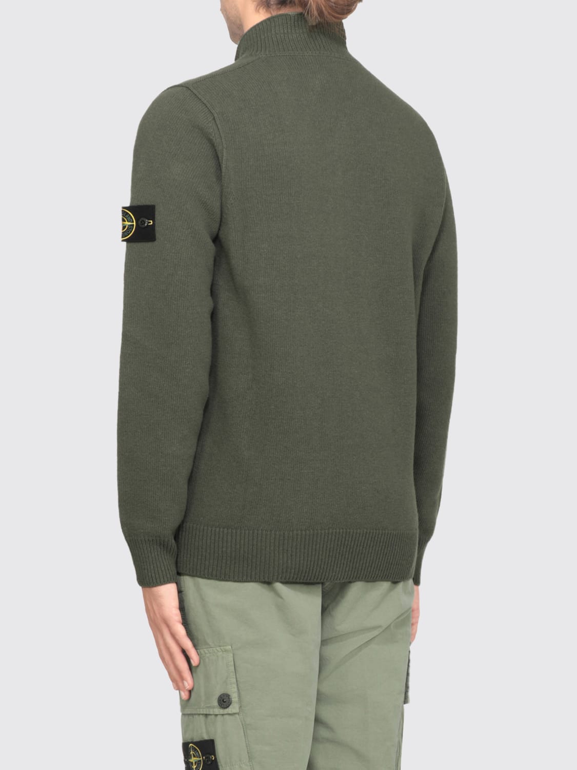 STONE ISLAND SWEATER: Sweater men Stone Island, Military - Img 3