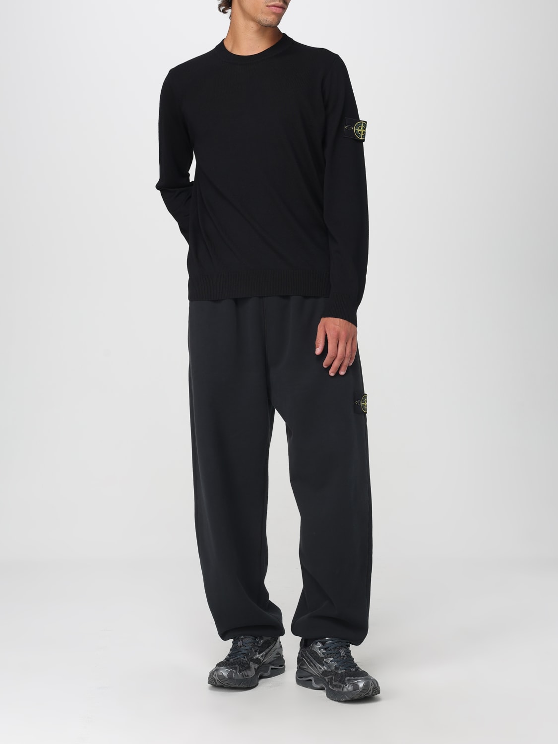 STONE ISLAND SWEATER: Sweater men Stone Island, Black - Img 2