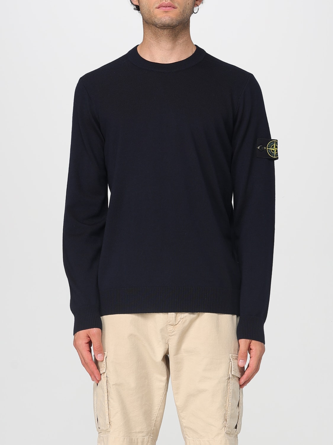 STONE ISLAND SWEATER: Sweater men Stone Island, Blue - Img 1