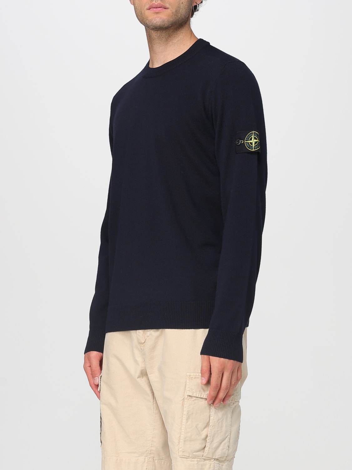 STONE ISLAND SWEATER: Sweater men Stone Island, Blue - Img 4