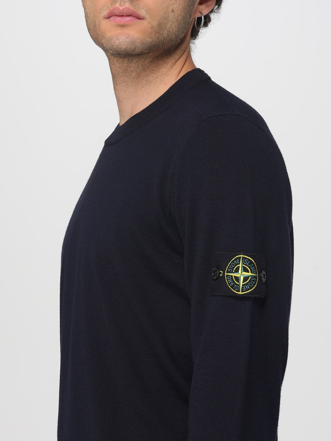 STONE ISLAND SWEATER: Sweater men Stone Island, Blue - Img 5