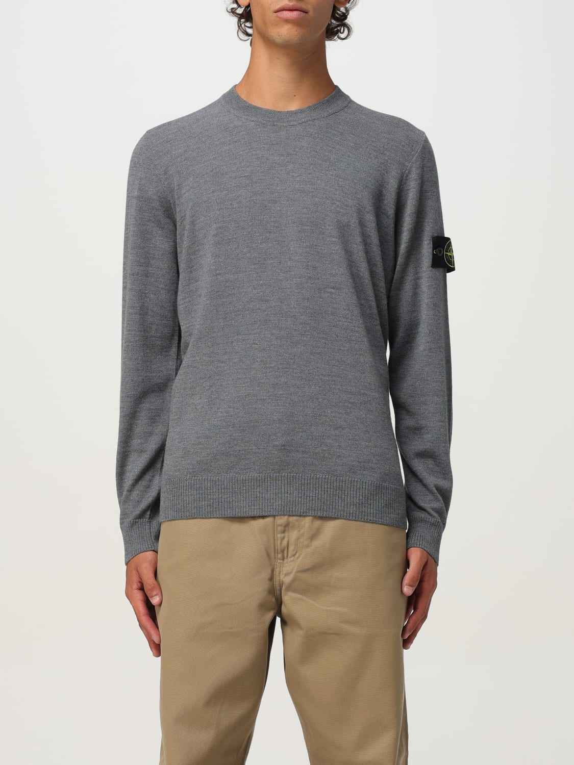 STONE ISLAND SWEATER: Sweater men Stone Island, Grey - Img 1
