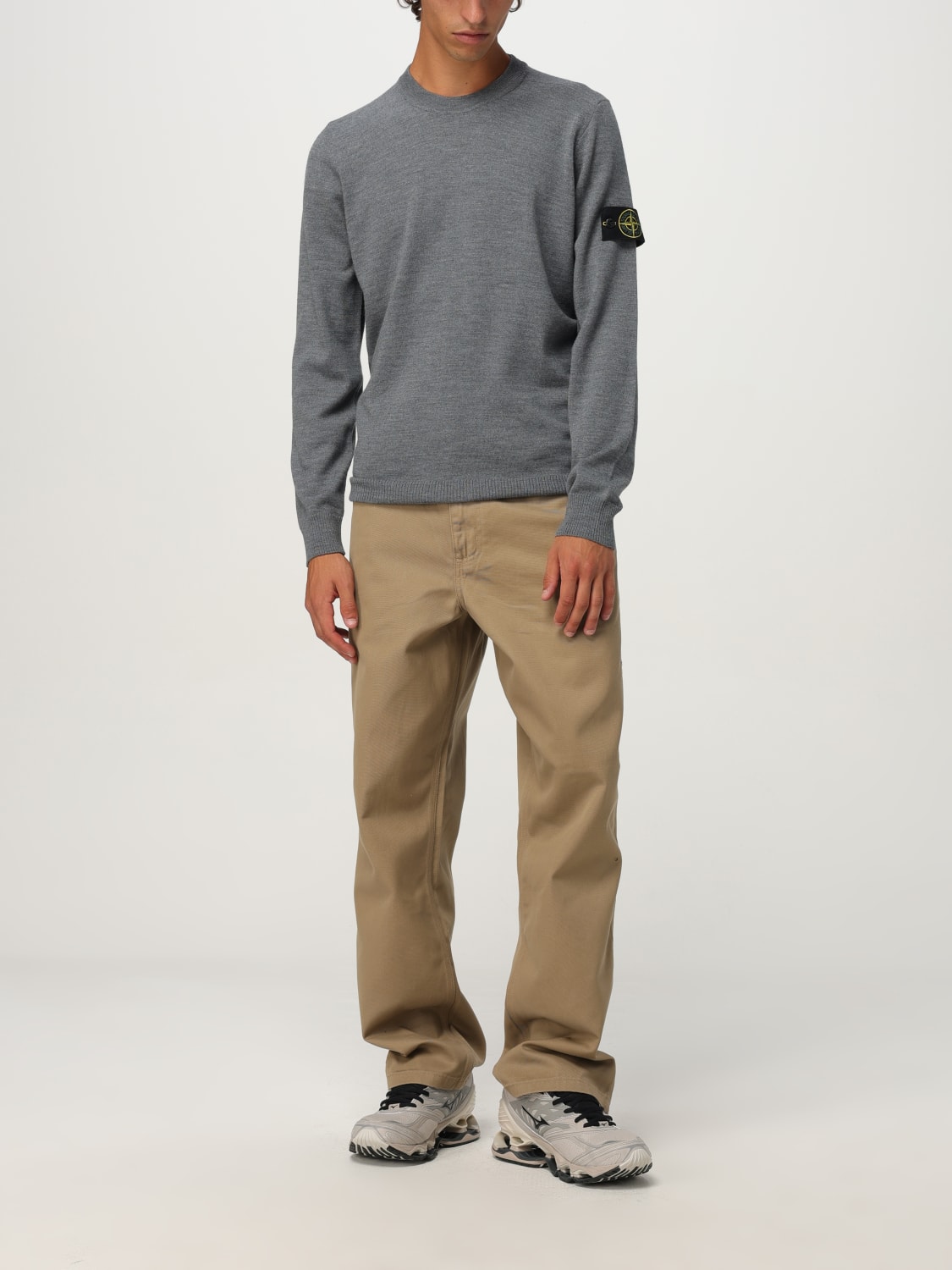 STONE ISLAND SWEATER: Sweater men Stone Island, Grey - Img 2
