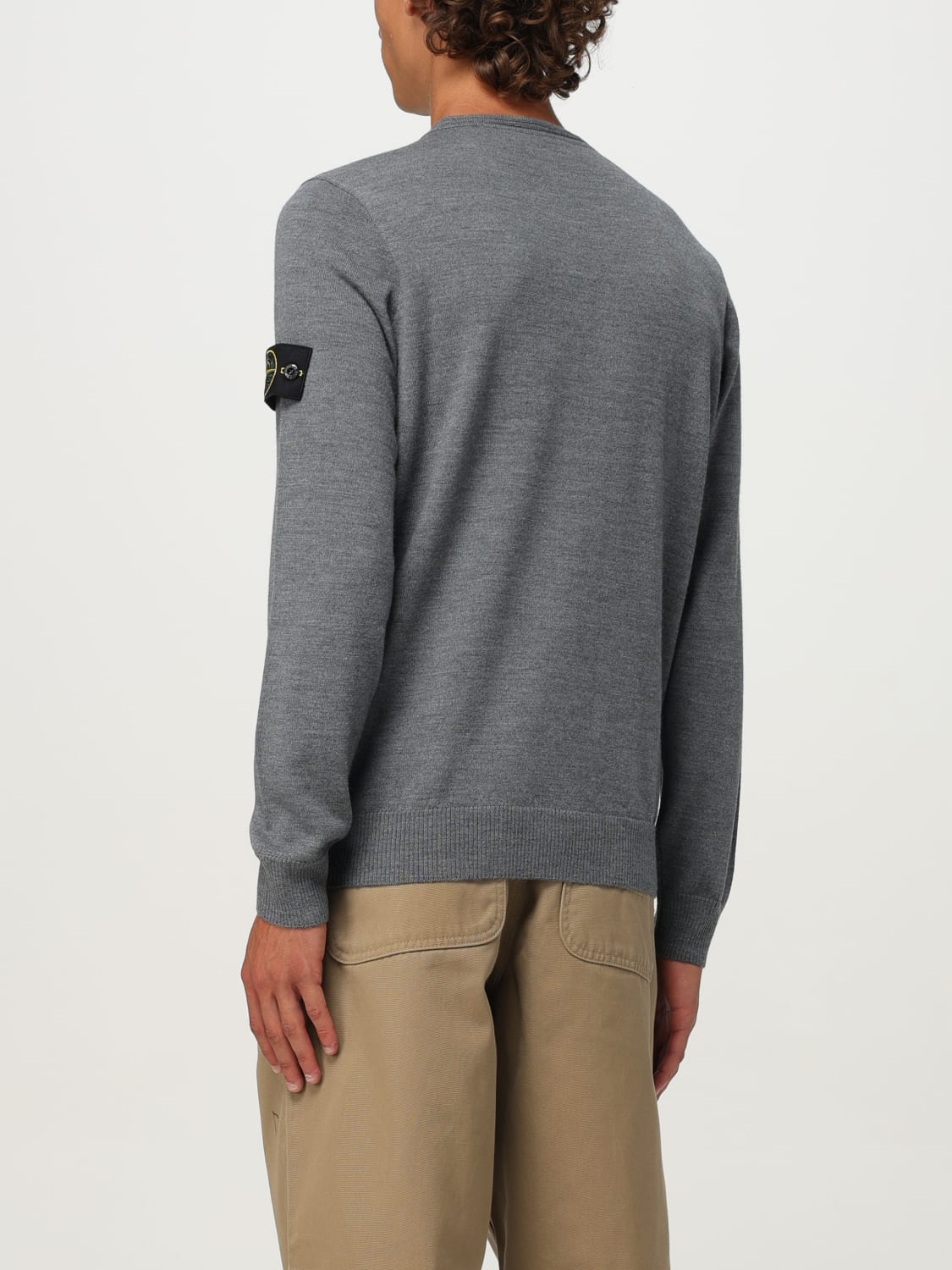 STONE ISLAND SWEATER: Sweater men Stone Island, Grey - Img 3