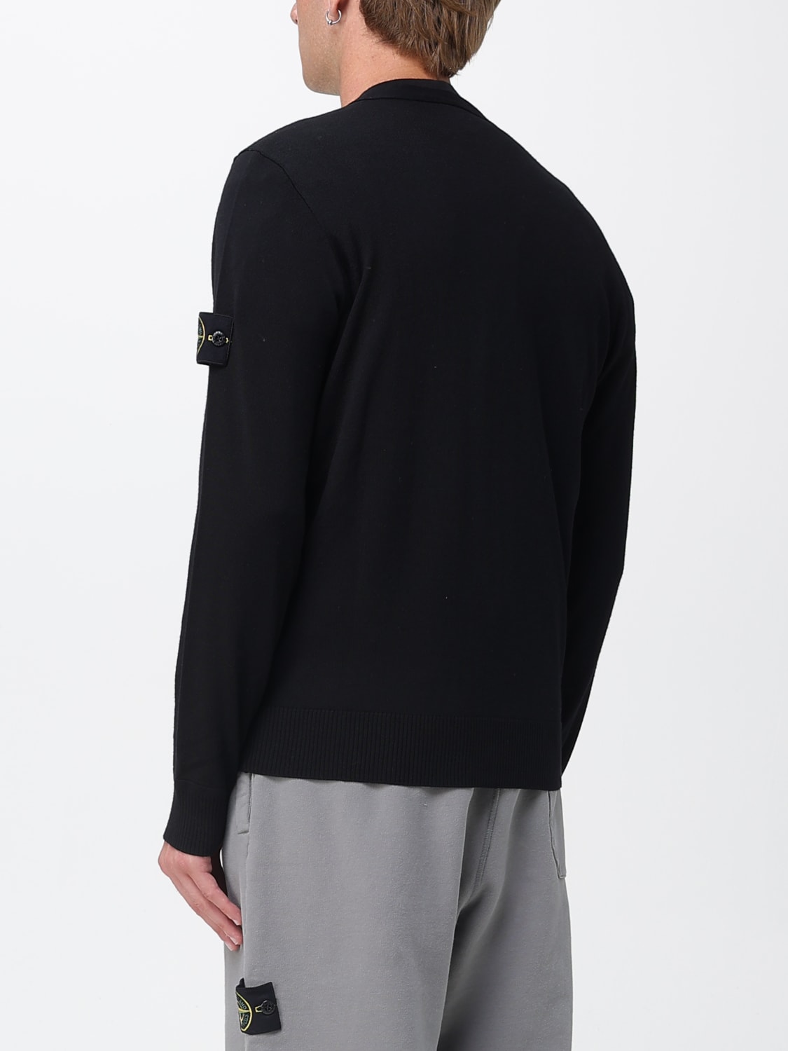 STONE ISLAND SWEATER: Sweater men Stone Island, Black - Img 3