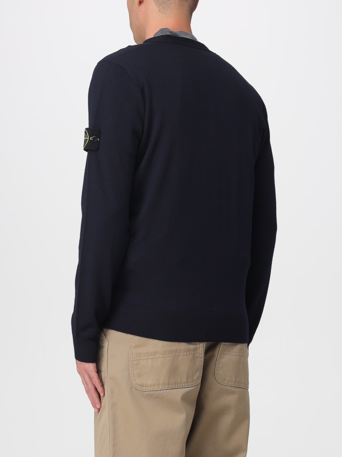 STONE ISLAND SWEATER: Sweater men Stone Island, Blue - Img 3