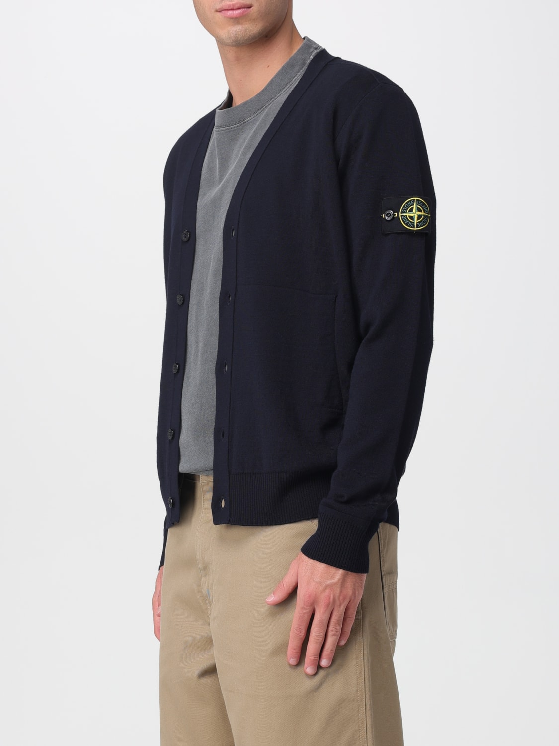 STONE ISLAND SWEATER: Sweater men Stone Island, Blue - Img 4