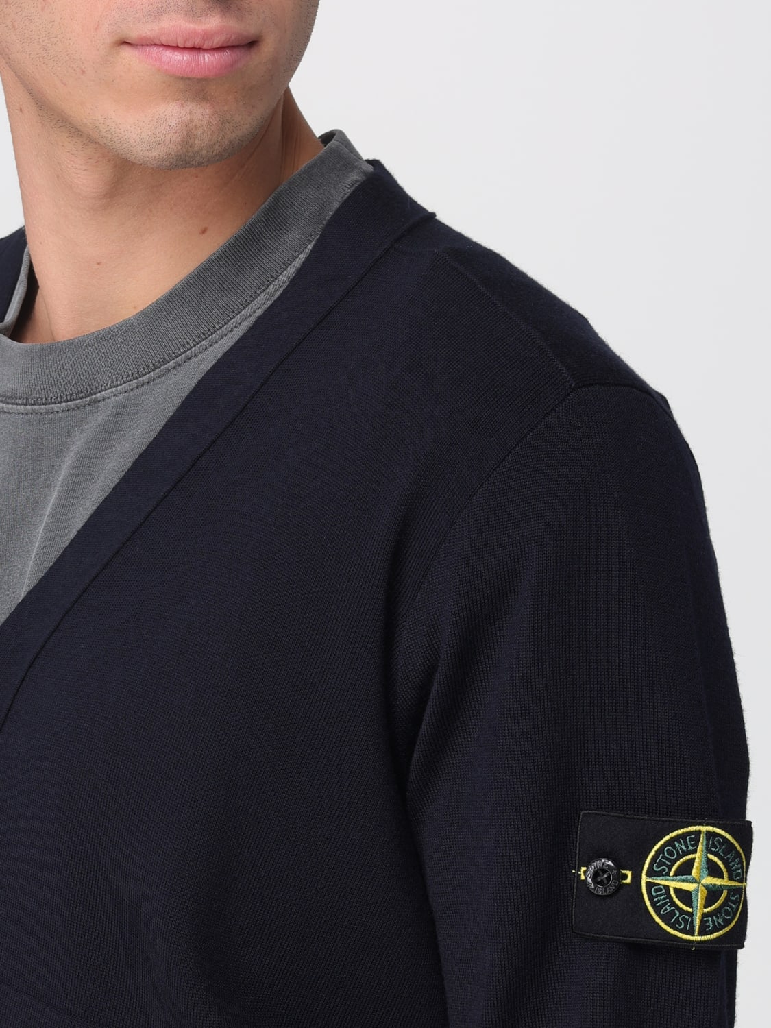 STONE ISLAND SWEATER: Sweater men Stone Island, Blue - Img 5