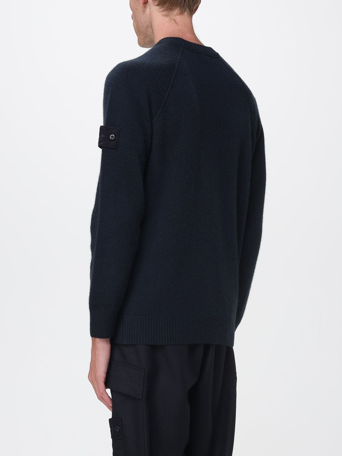 STONE ISLAND SWEATER: Sweater men Stone Island, Blue - Img 3