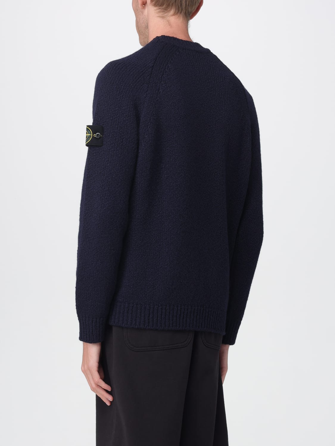 STONE ISLAND SWEATER: Sweater men Stone Island, Blue - Img 3