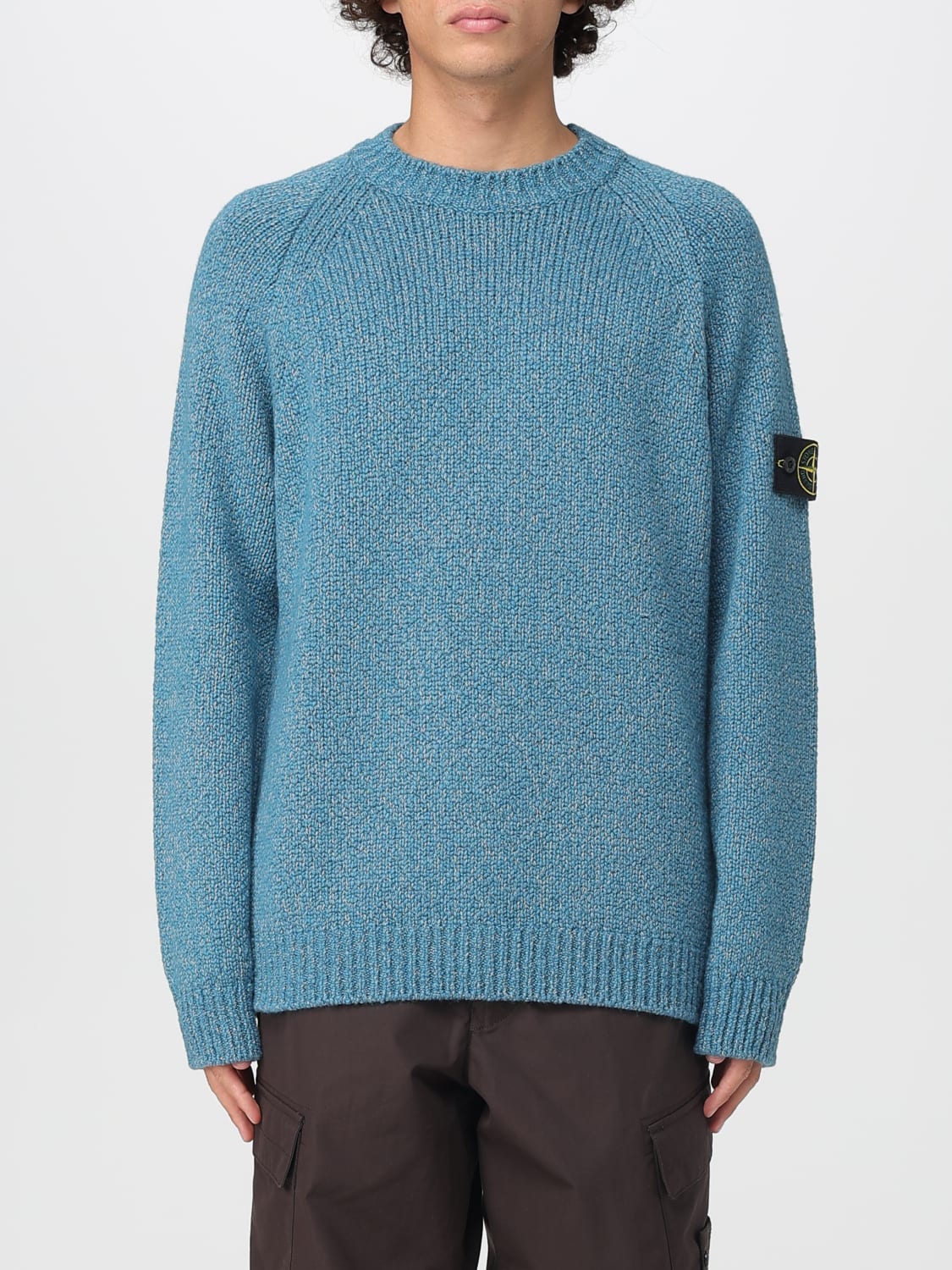 STONE ISLAND SWEATER: Sweater men Stone Island, Gnawed Blue - Img 1