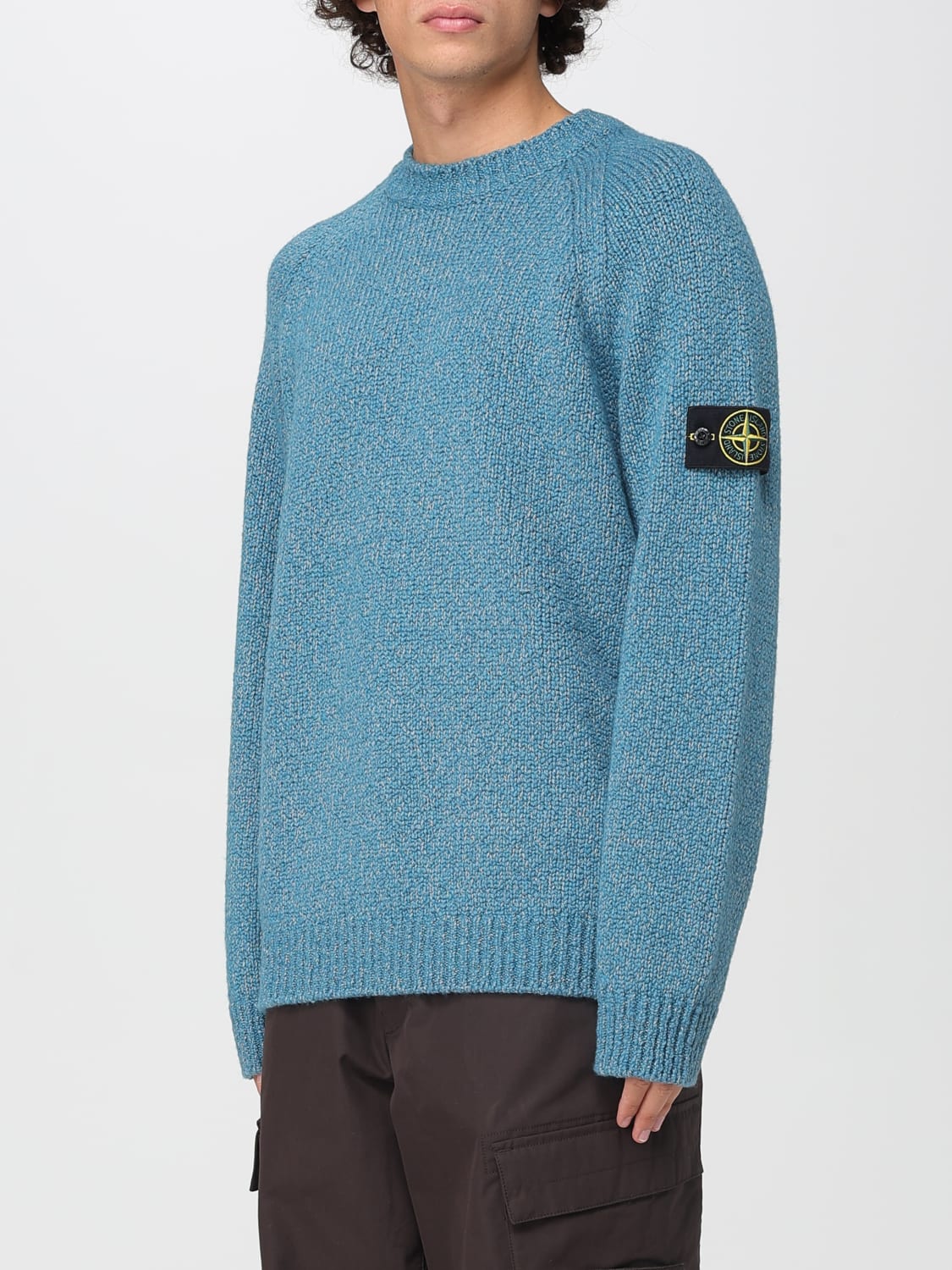 STONE ISLAND SWEATER: Sweater men Stone Island, Gnawed Blue - Img 4