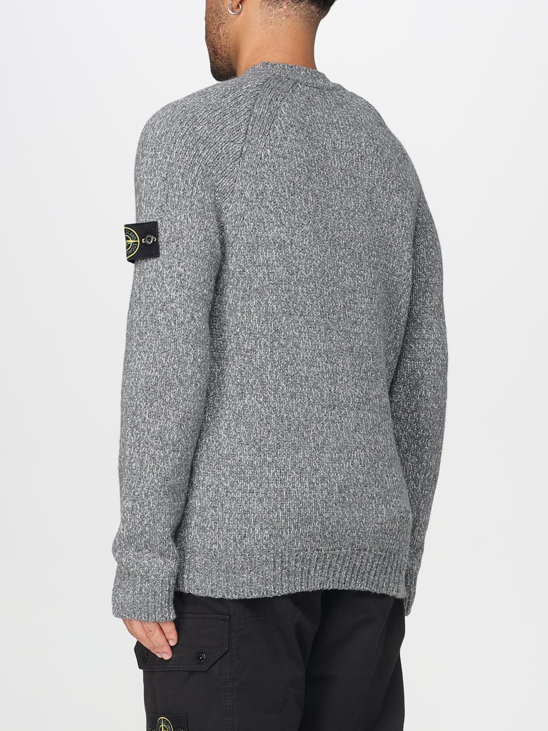 STONE ISLAND SWEATER: Sweater men Stone Island, Grey - Img 3