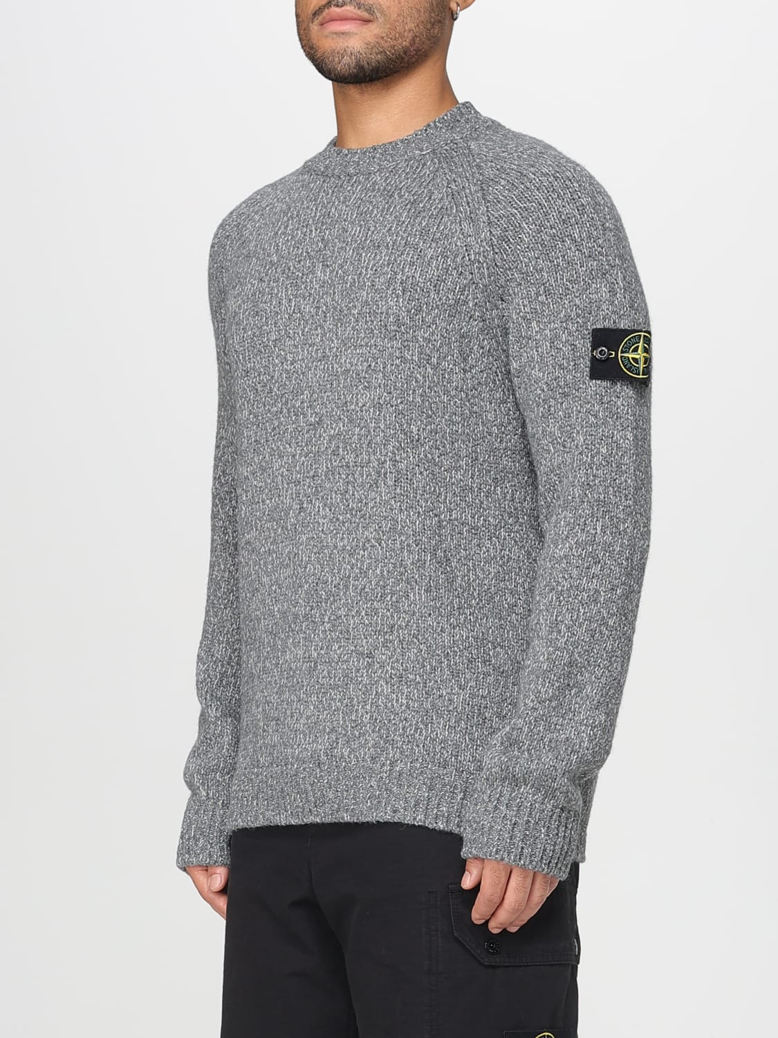STONE ISLAND SWEATER: Sweater men Stone Island, Grey - Img 4