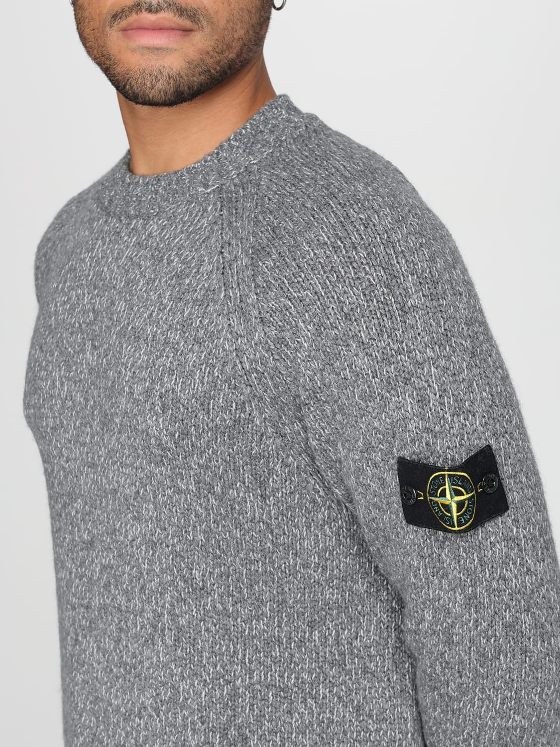 STONE ISLAND SWEATER: Sweater men Stone Island, Grey - Img 5