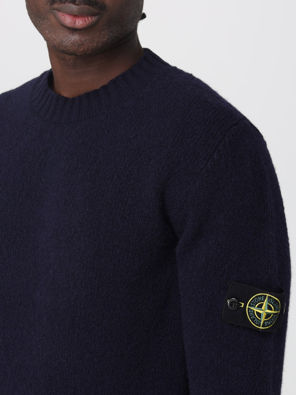 STONE ISLAND SWEATER: Sweater men Stone Island, Blue - Img 4