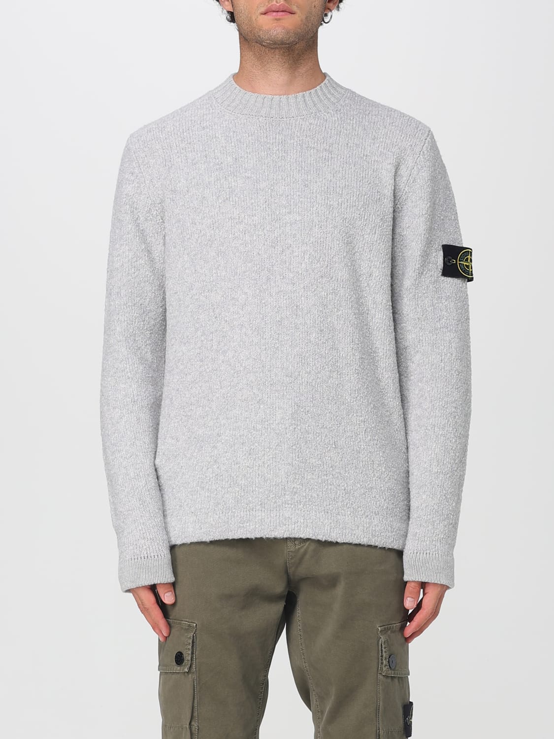 STONE ISLAND SWEATER: Sweater men Stone Island, Grey - Img 1