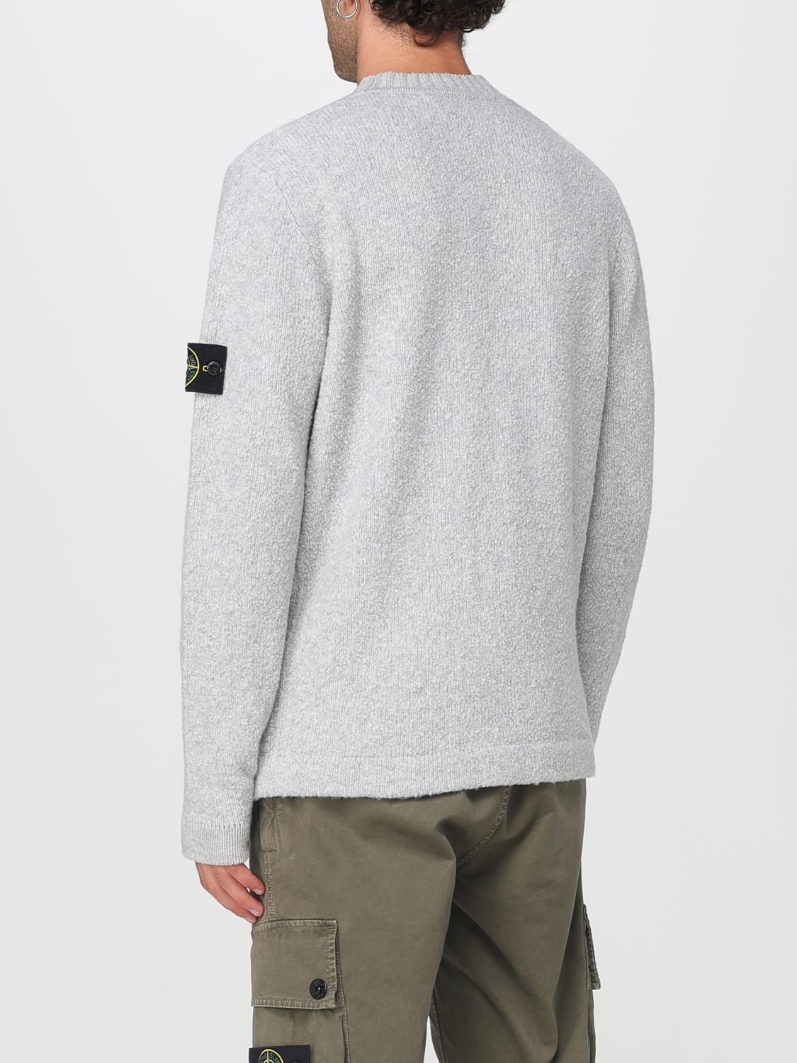 STONE ISLAND SWEATER: Sweater men Stone Island, Grey - Img 3