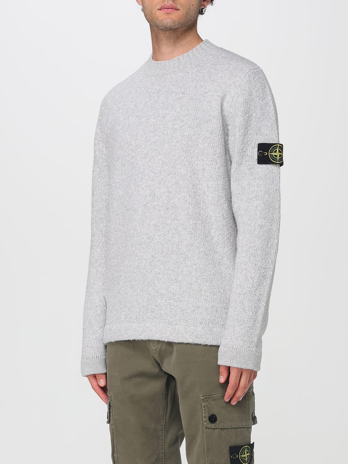 STONE ISLAND SWEATER: Sweater men Stone Island, Grey - Img 4