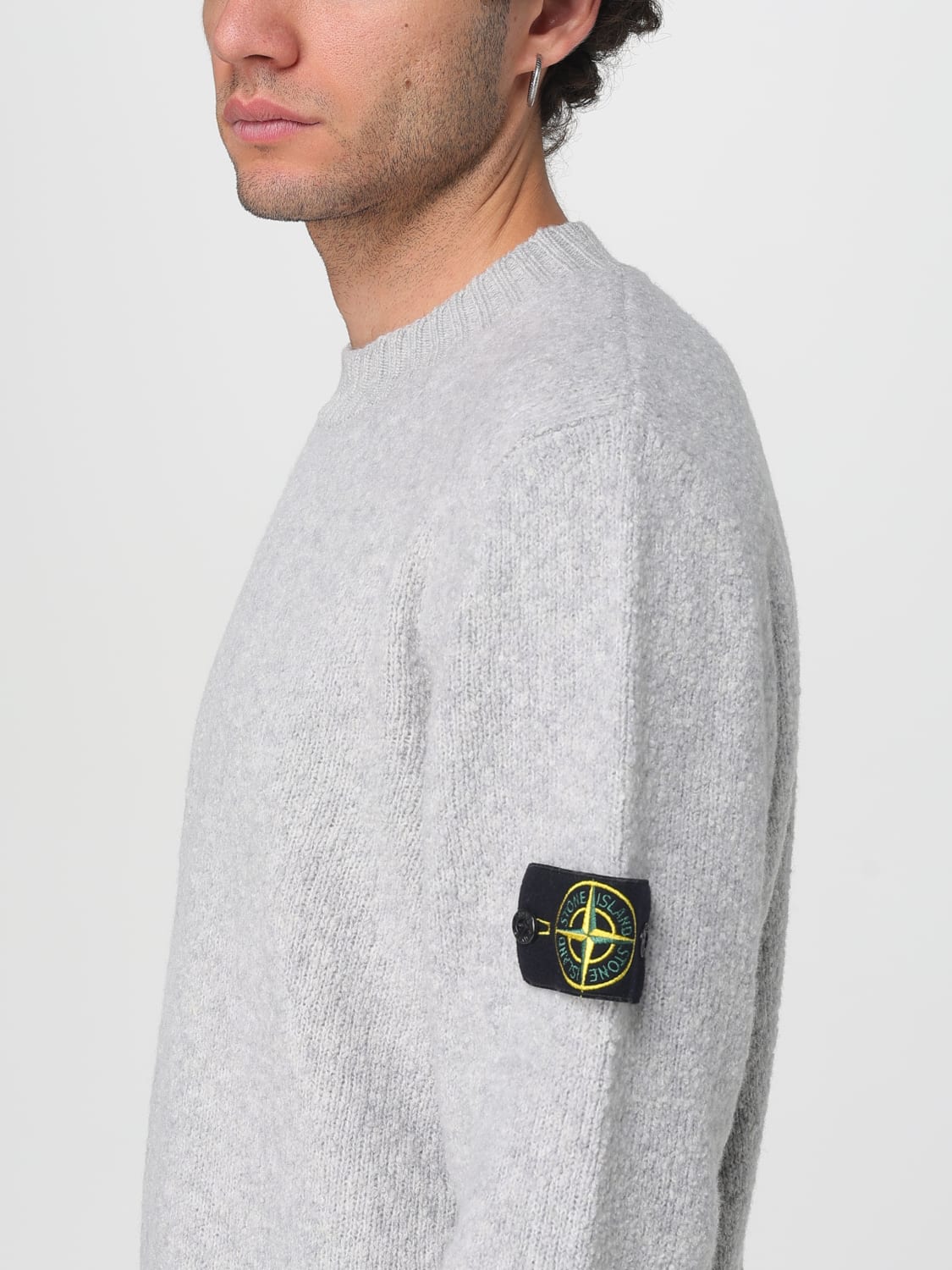 STONE ISLAND SWEATER: Sweater men Stone Island, Grey - Img 5