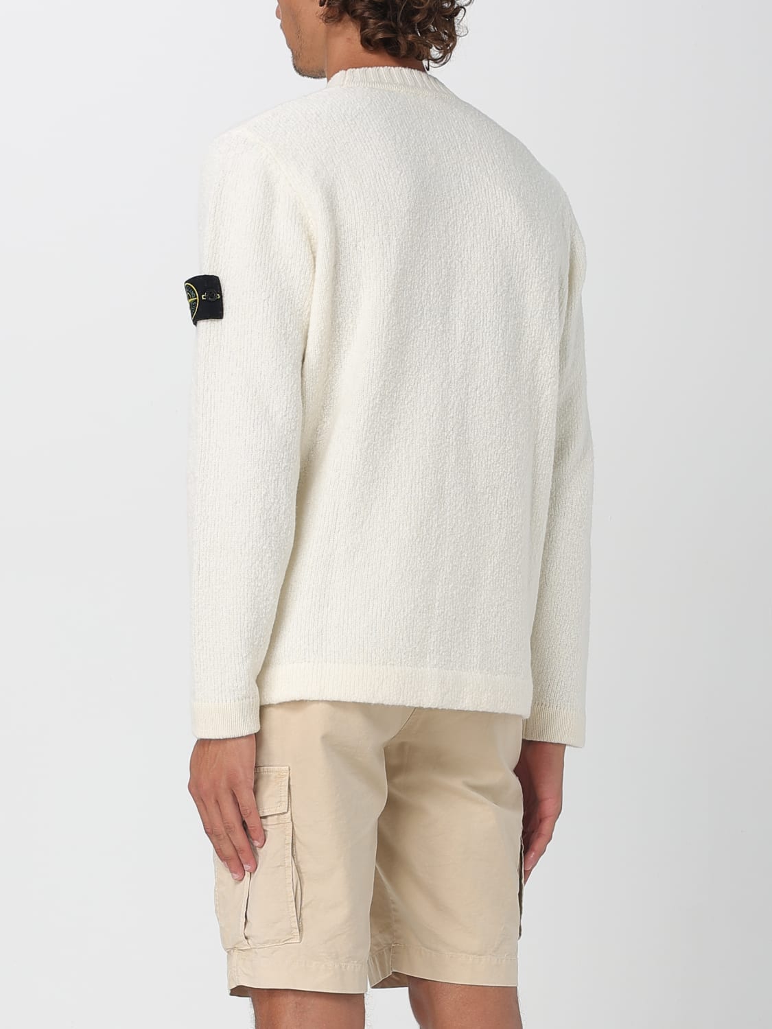 STONE ISLAND SWEATER: Sweater men Stone Island, Yellow Cream - Img 3
