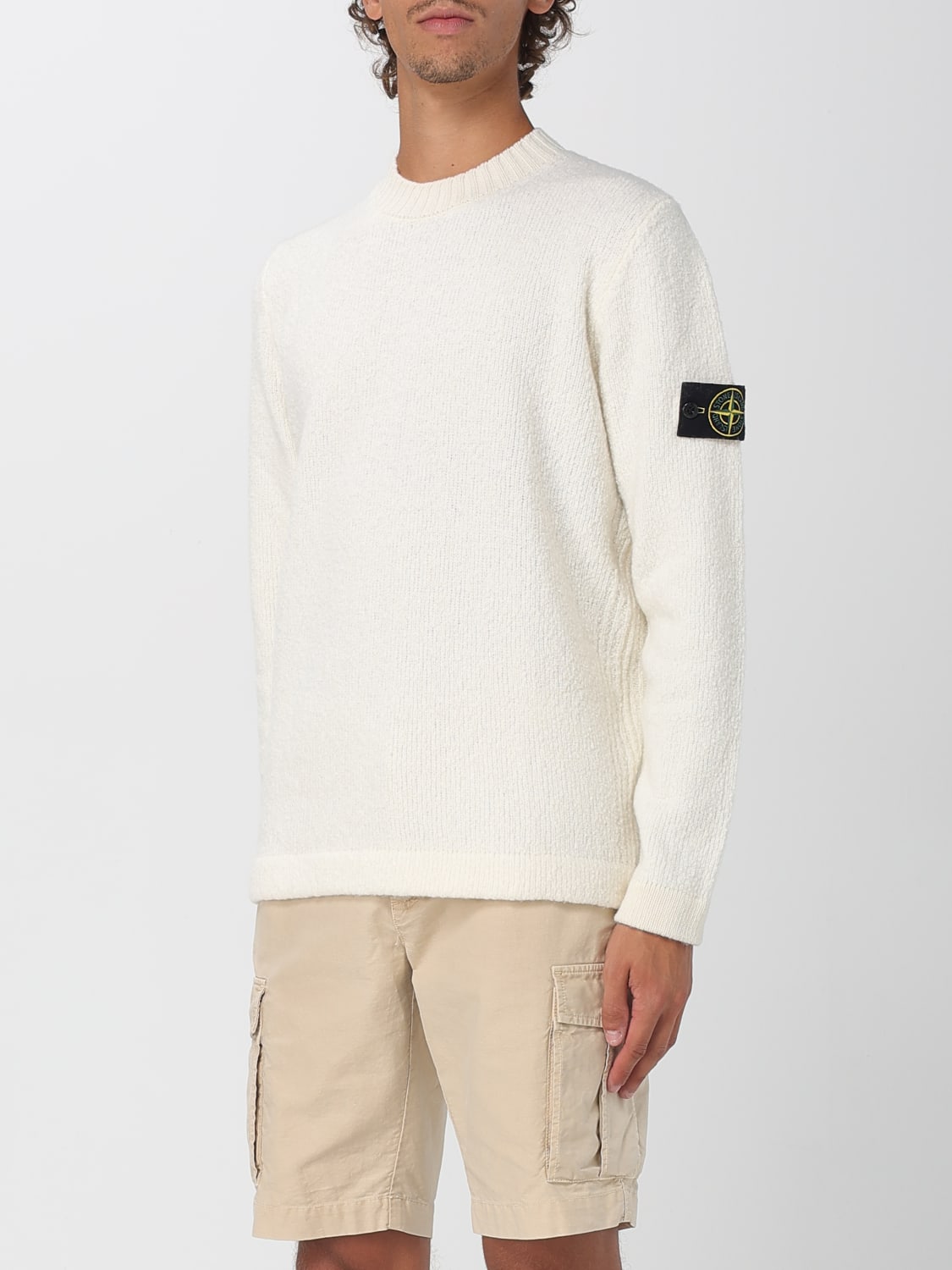STONE ISLAND SWEATER: Sweater men Stone Island, Yellow Cream - Img 4