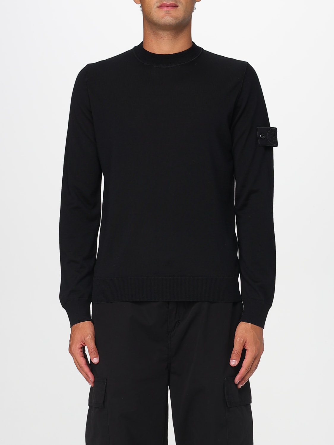 STONE ISLAND SWEATER: Sweater men Stone Island, Black - Img 1