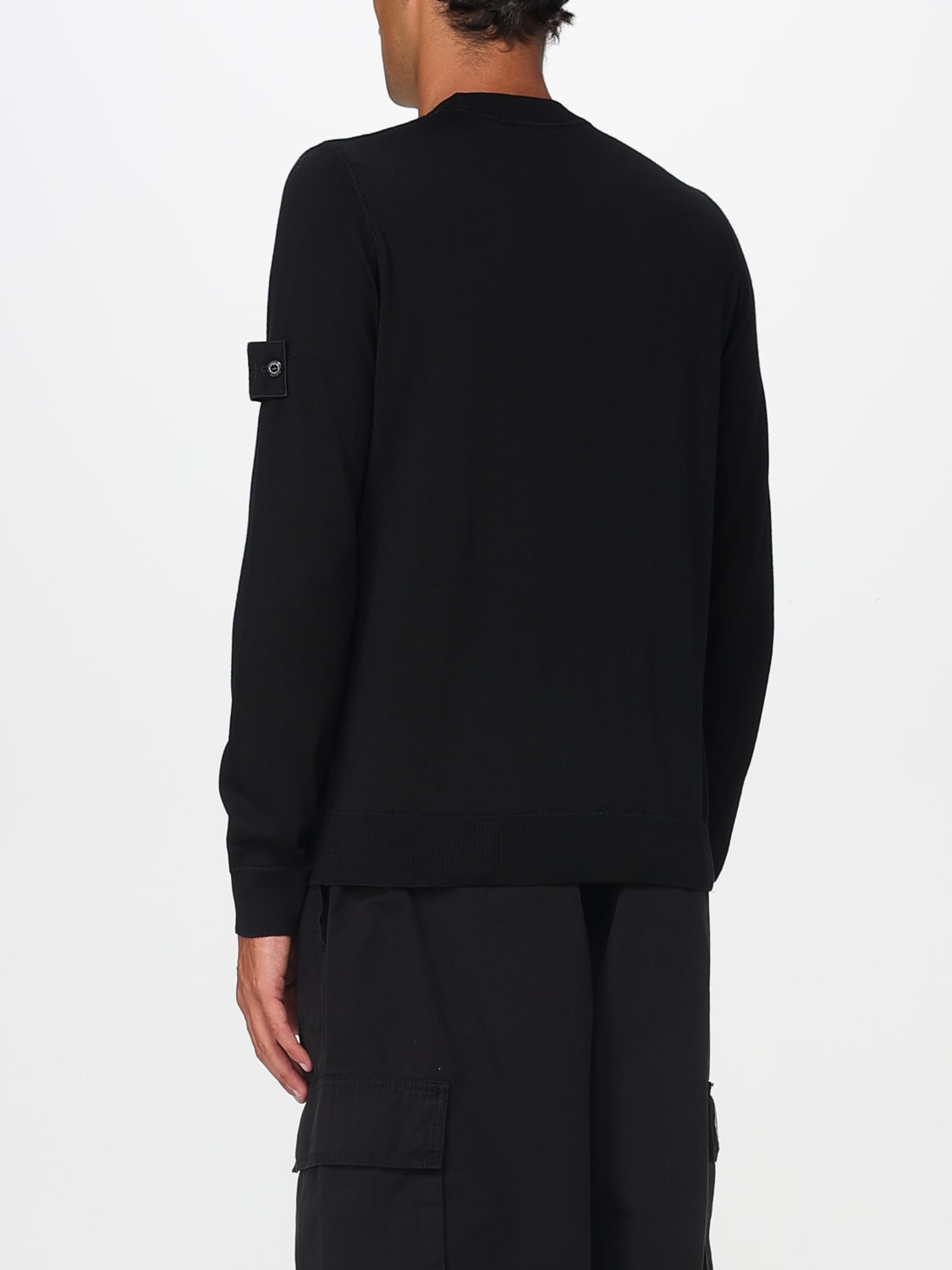 STONE ISLAND SWEATER: Sweater men Stone Island, Black - Img 3