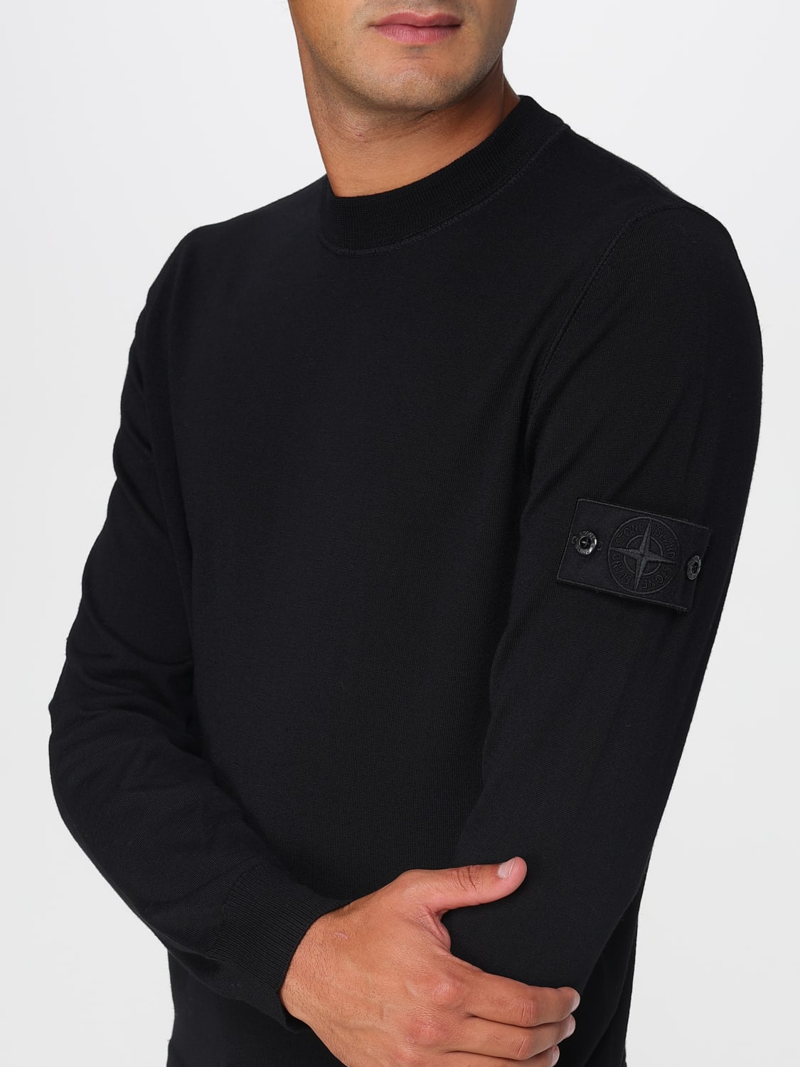 STONE ISLAND SWEATER: Sweater men Stone Island, Black - Img 5