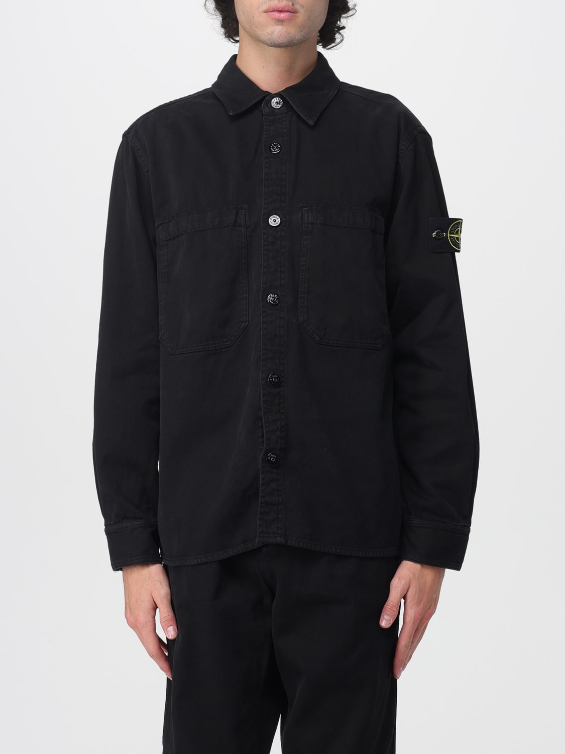 STONE ISLAND JACKET: Shirt men Stone Island, Black - Img 1