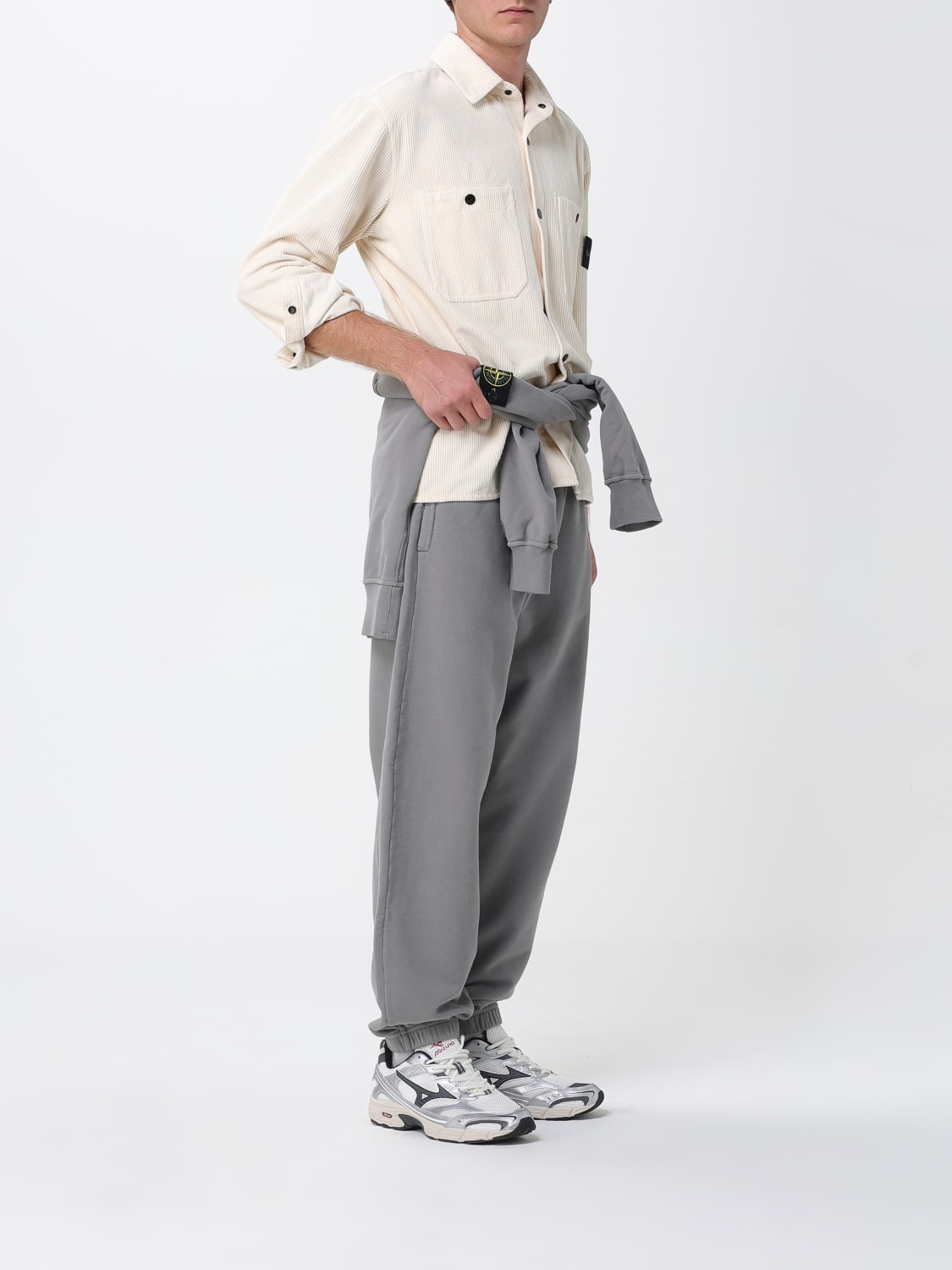 STONE ISLAND CAMICIA: Overshirt Stone Island in velluto , Panna - Img 2