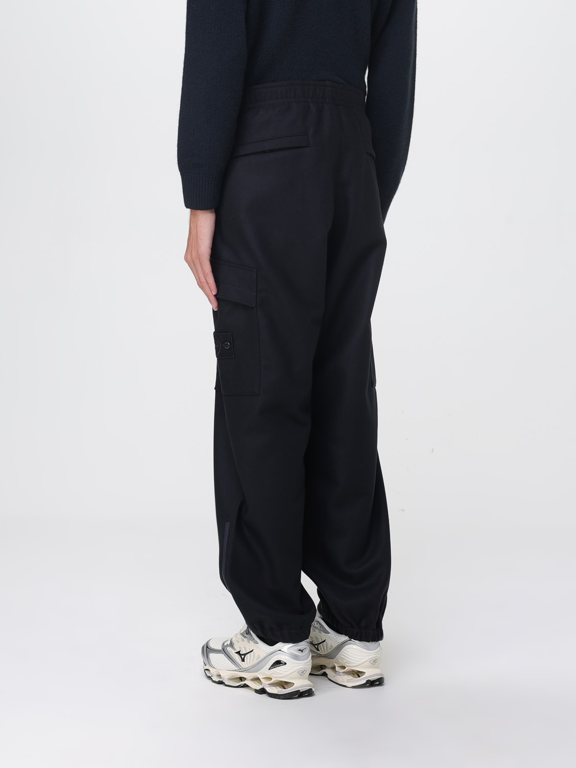 STONE ISLAND PANTALONI: Pantalone Ghost Stone Island in flanella di misto lana , Blue - Img 3