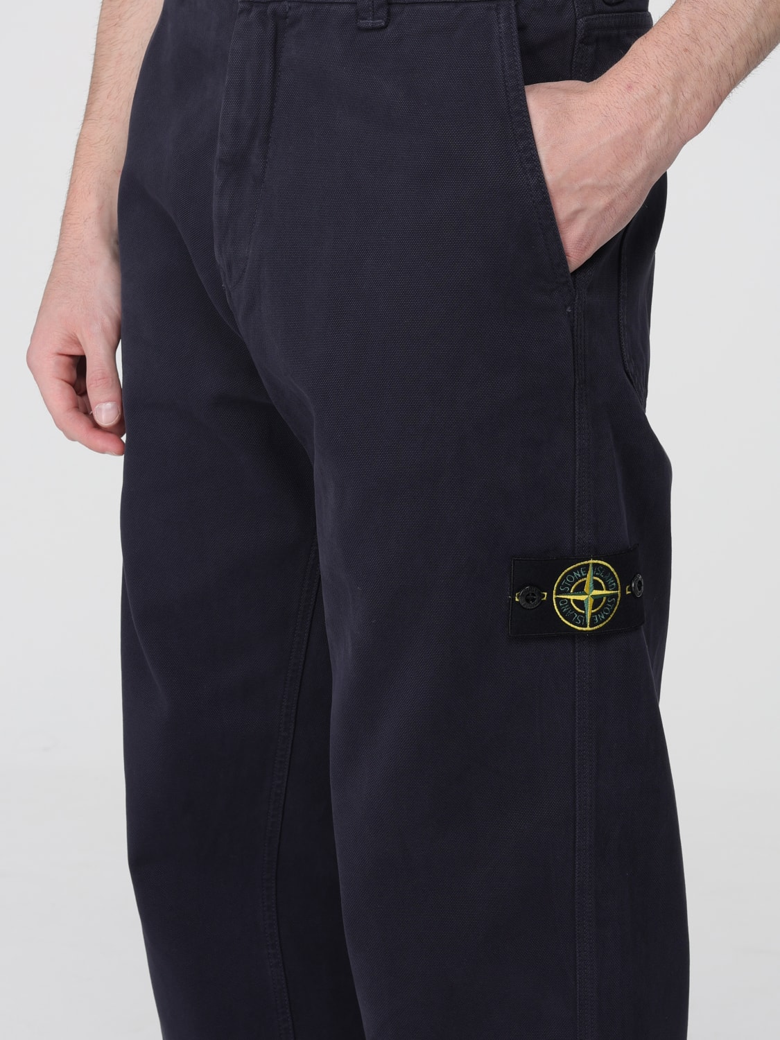 STONE ISLAND PANTS: Pants men Stone Island, Blue - Img 4