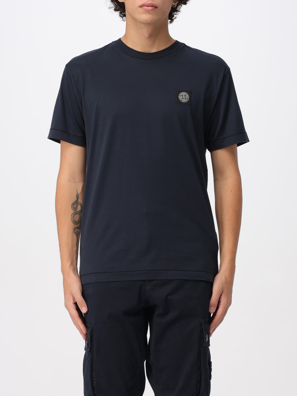 STONE ISLAND T-SHIRT: T-shirt men Stone Island, Blue - Img 1
