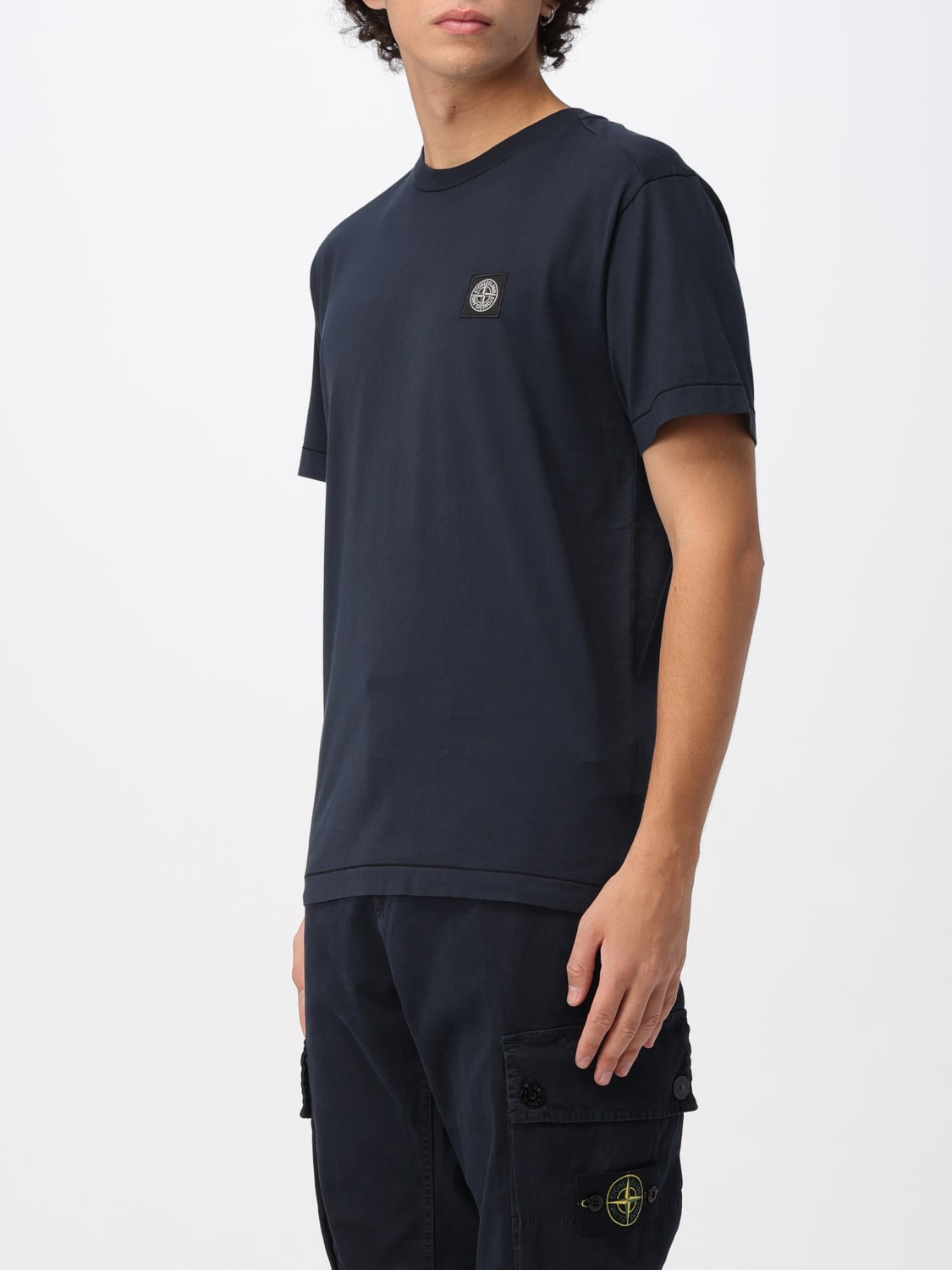 STONE ISLAND T-SHIRT: T-shirt men Stone Island, Blue - Img 3