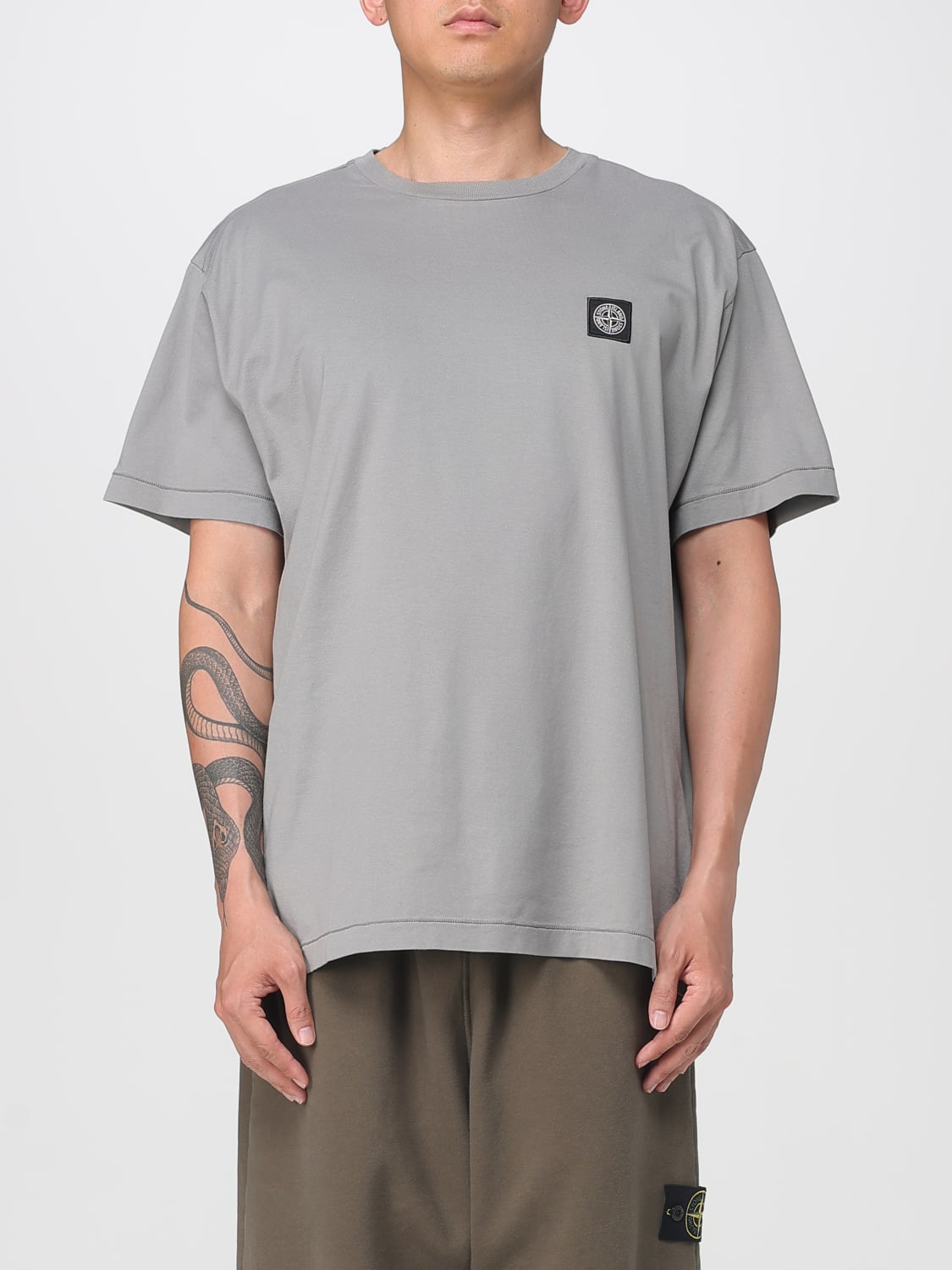 STONE ISLAND T-SHIRT: T-shirt men Stone Island, Grey - Img 1