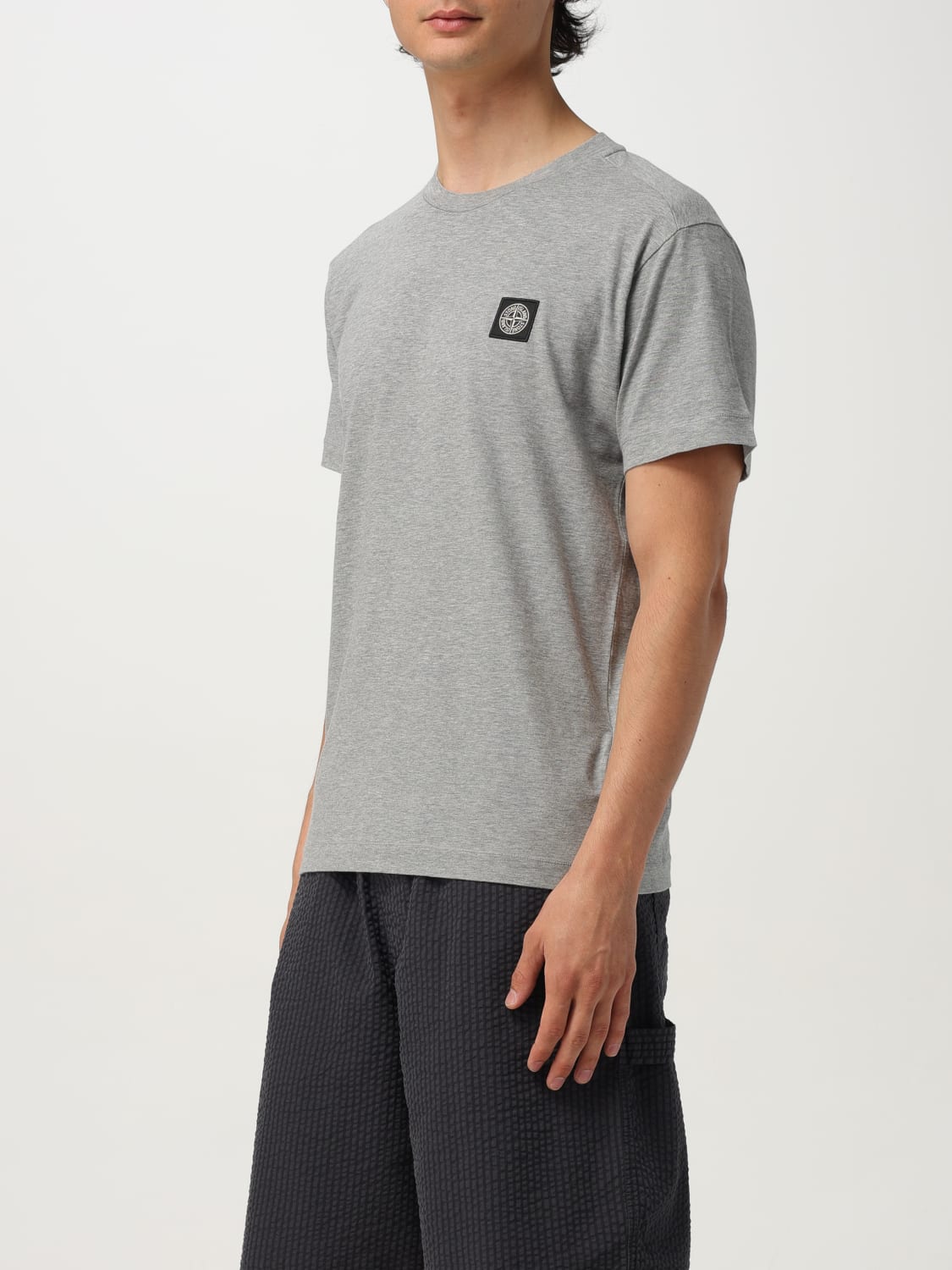 STONE ISLAND T-SHIRT: T-shirt men Stone Island, Grey 2 - Img 3