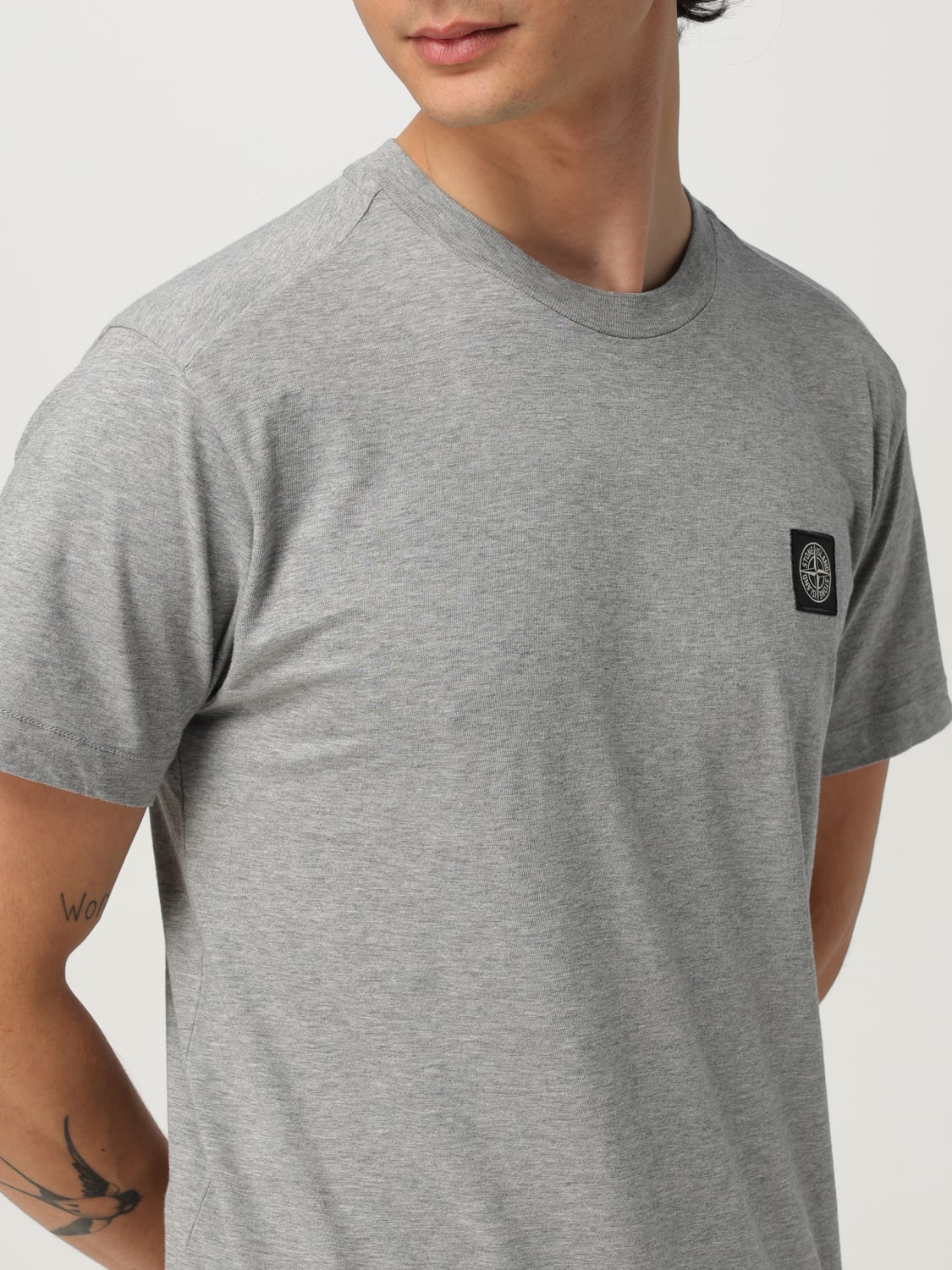 STONE ISLAND T-SHIRT: T-shirt men Stone Island, Grey 2 - Img 4
