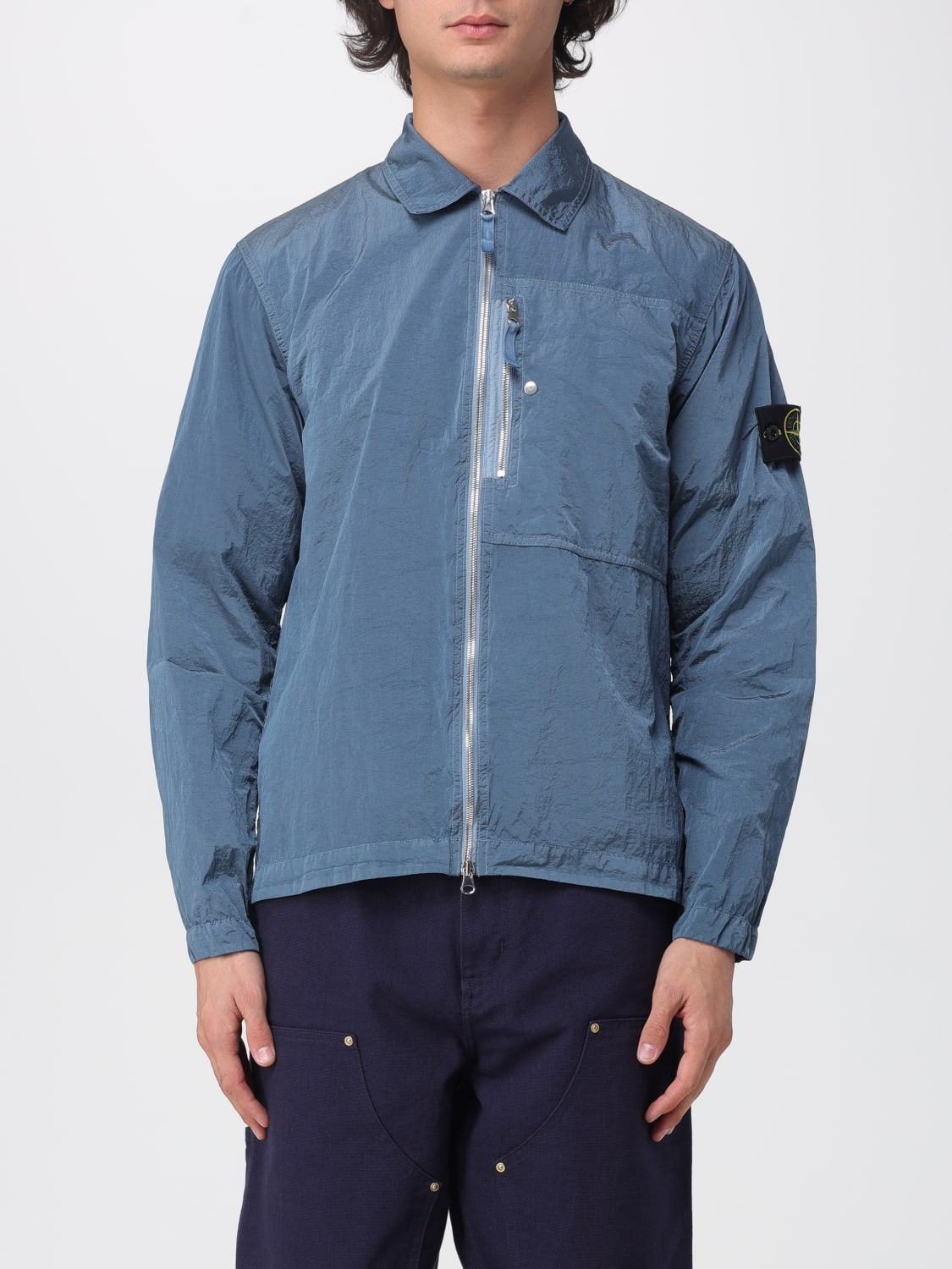 STONE ISLAND T-SHIRT: T-shirt men Stone Island, Gnawed Blue - Img 1