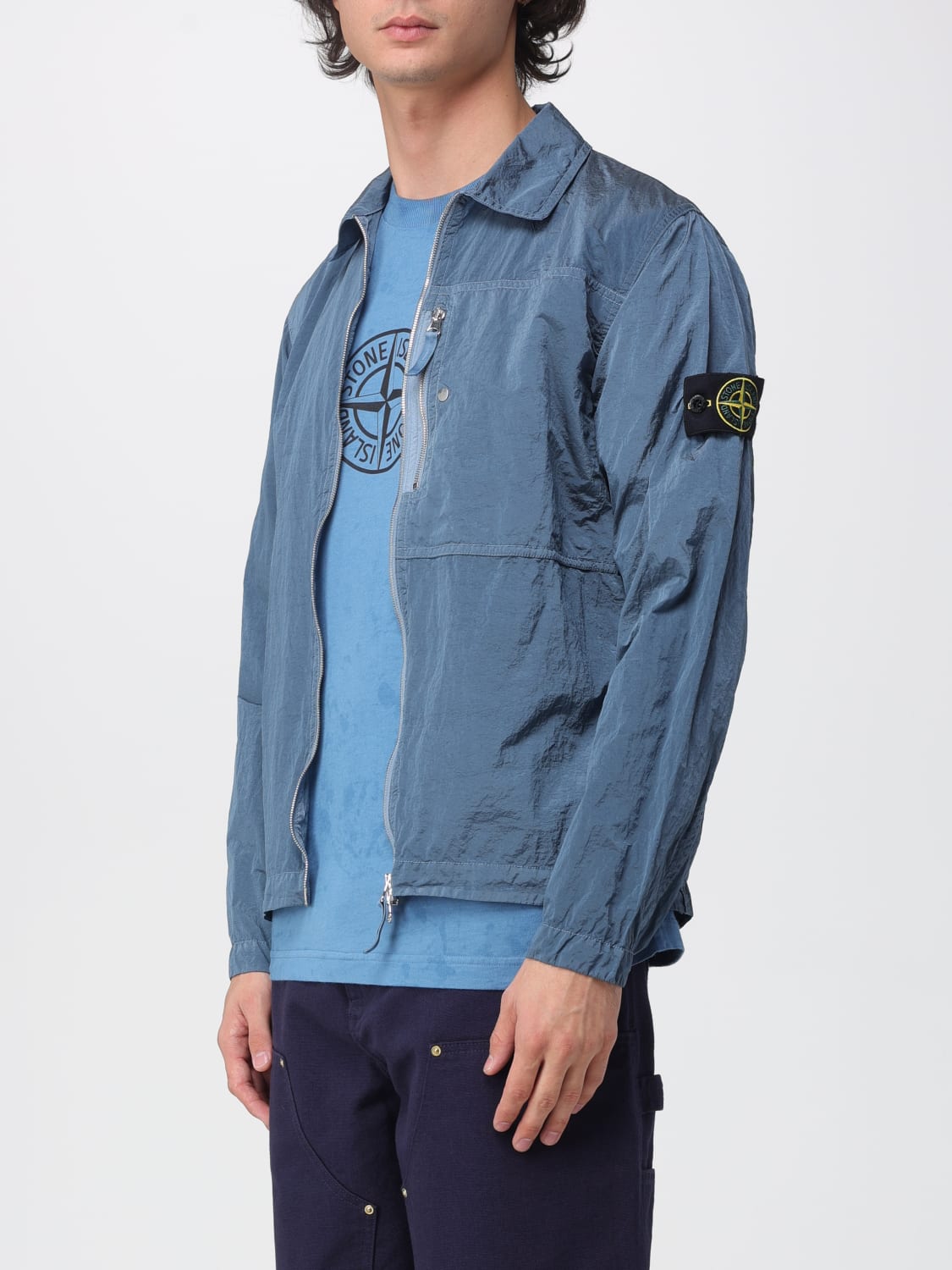 STONE ISLAND T-SHIRT: T-shirt men Stone Island, Gnawed Blue - Img 4