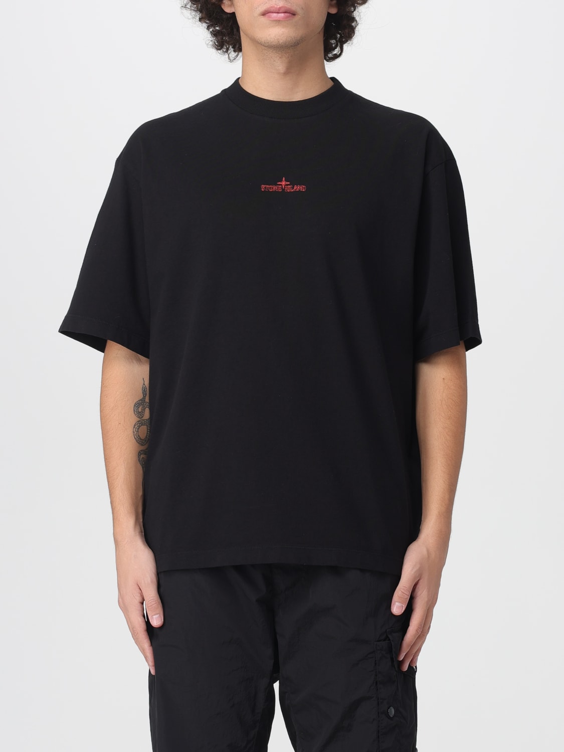 STONE ISLAND T-SHIRT: T-shirt men Stone Island, Black - Img 1