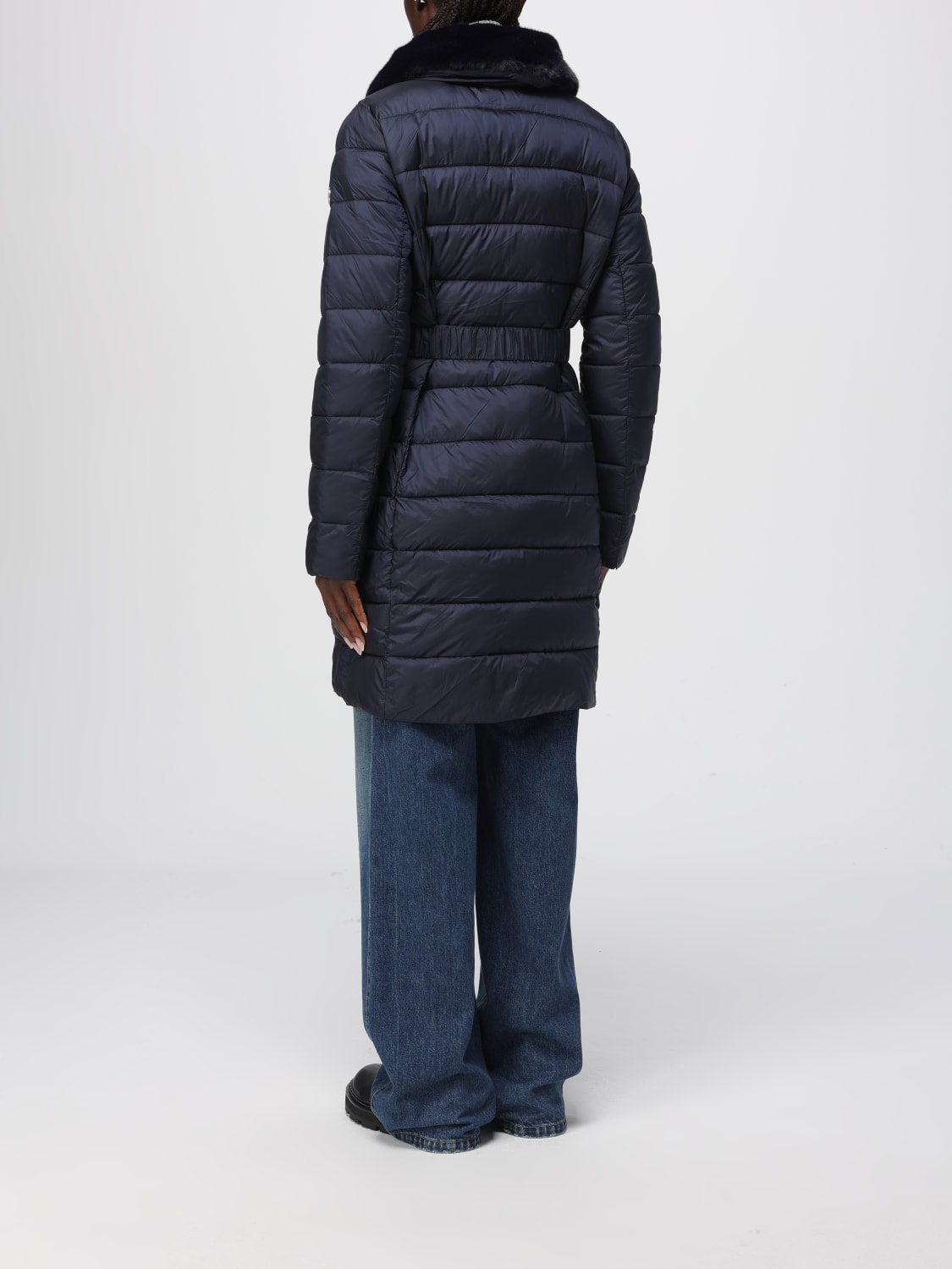 MICHAEL KORS GIACCA: Piumino Michael Kors con collo pelo e cintura, Blue - Img 2