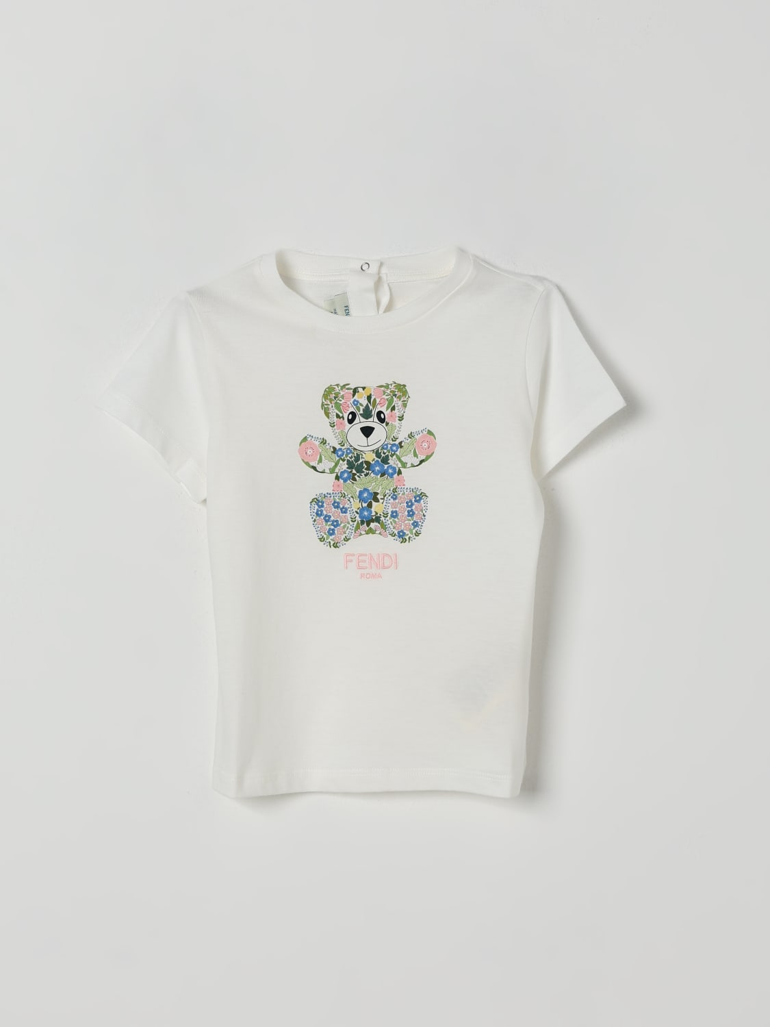 FENDI T-SHIRT: T-shirt kids Fendi, White - Img 1