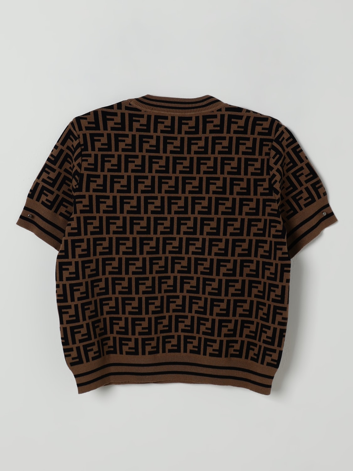 FENDI JERSEY: Top niños Fendi, Tabaco - Img 2