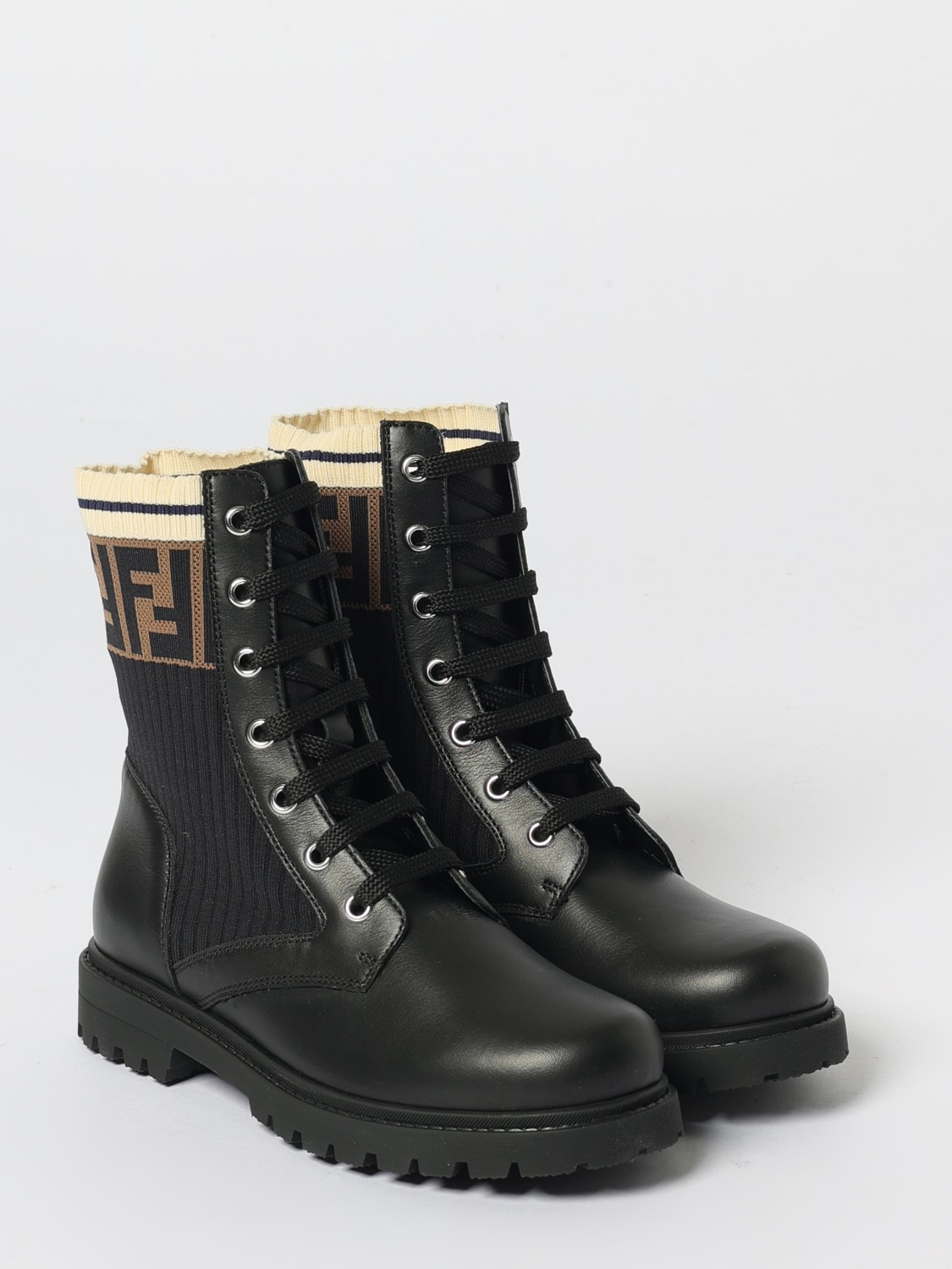 FENDI SHOES: Shoes kids Fendi, Black - Img 2