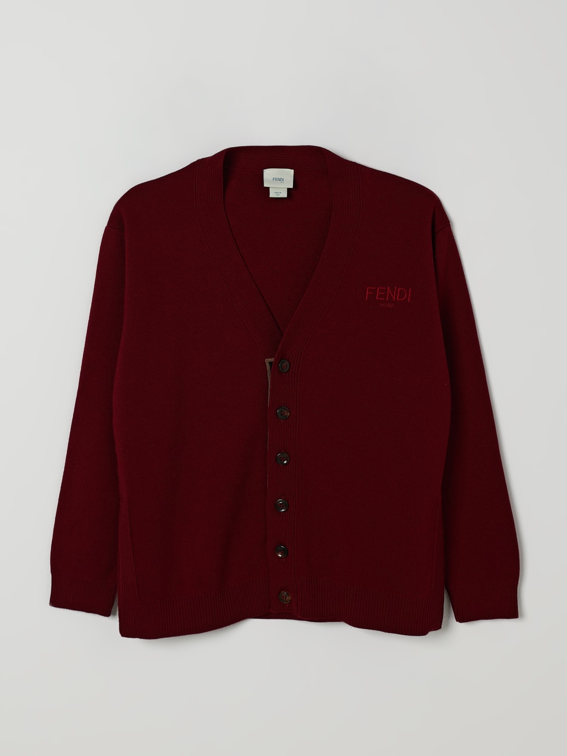 FENDI PULLOVER: Pullover kinder Fendi, Burgunderrot - Img 1