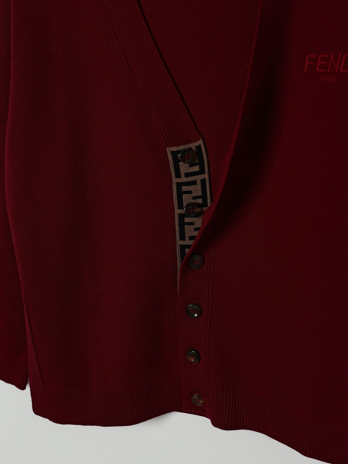 FENDI PULLOVER: Pullover kinder Fendi, Burgunderrot - Img 3