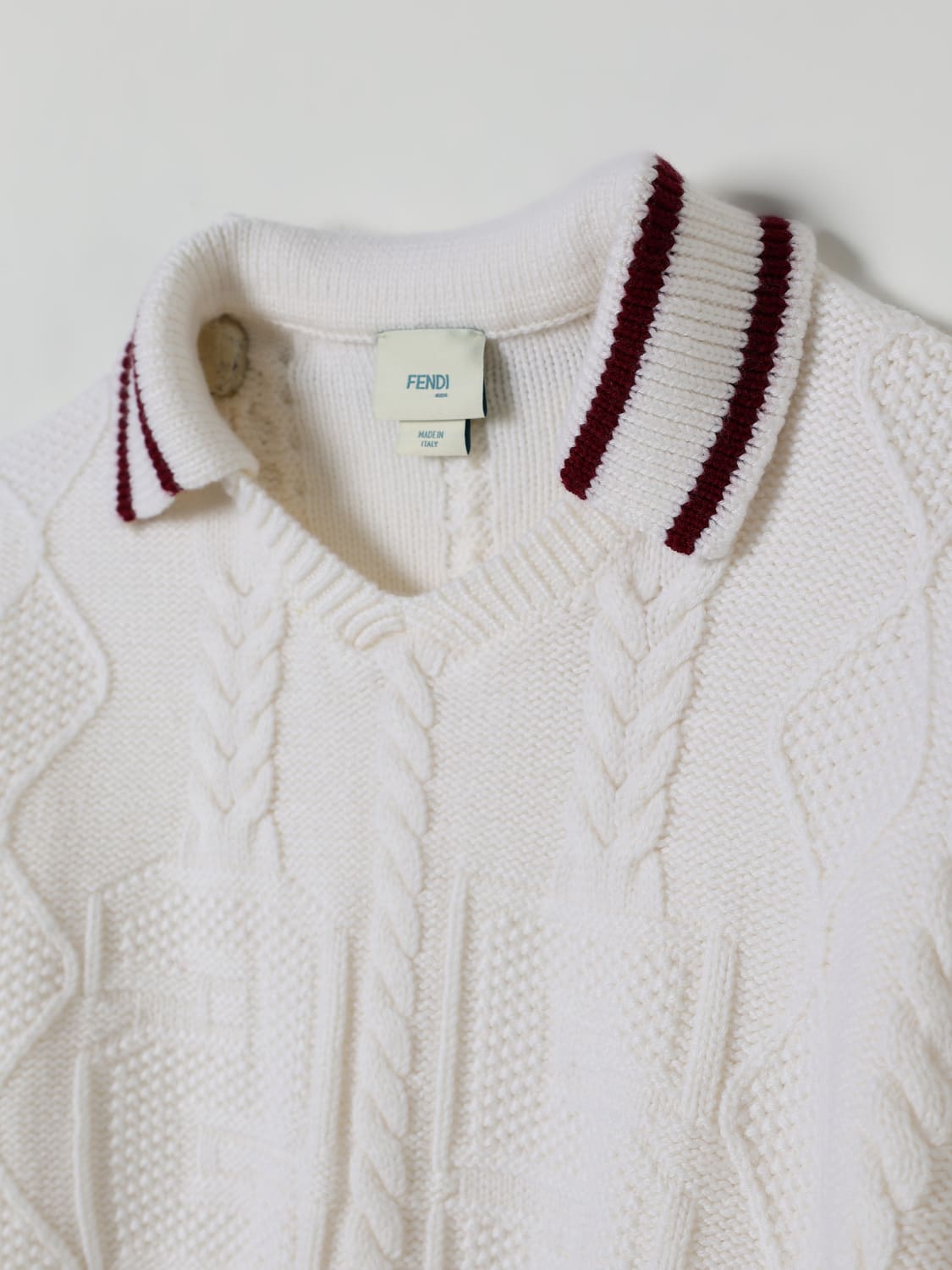 FENDI PULLOVER: Pullover kinder Fendi, Weiß - Img 3