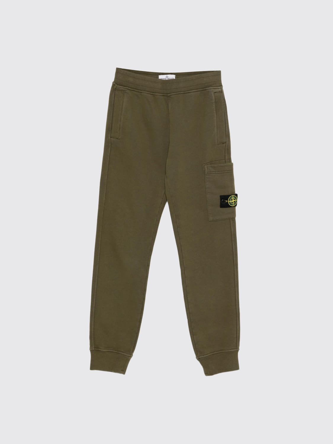 STONE ISLAND JUNIOR 裤子: 裤子 儿童 Stone Island Junior, 绿色 - Img 1